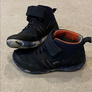 Geox Kids' Dark Blue and Bright Orange Sneakers